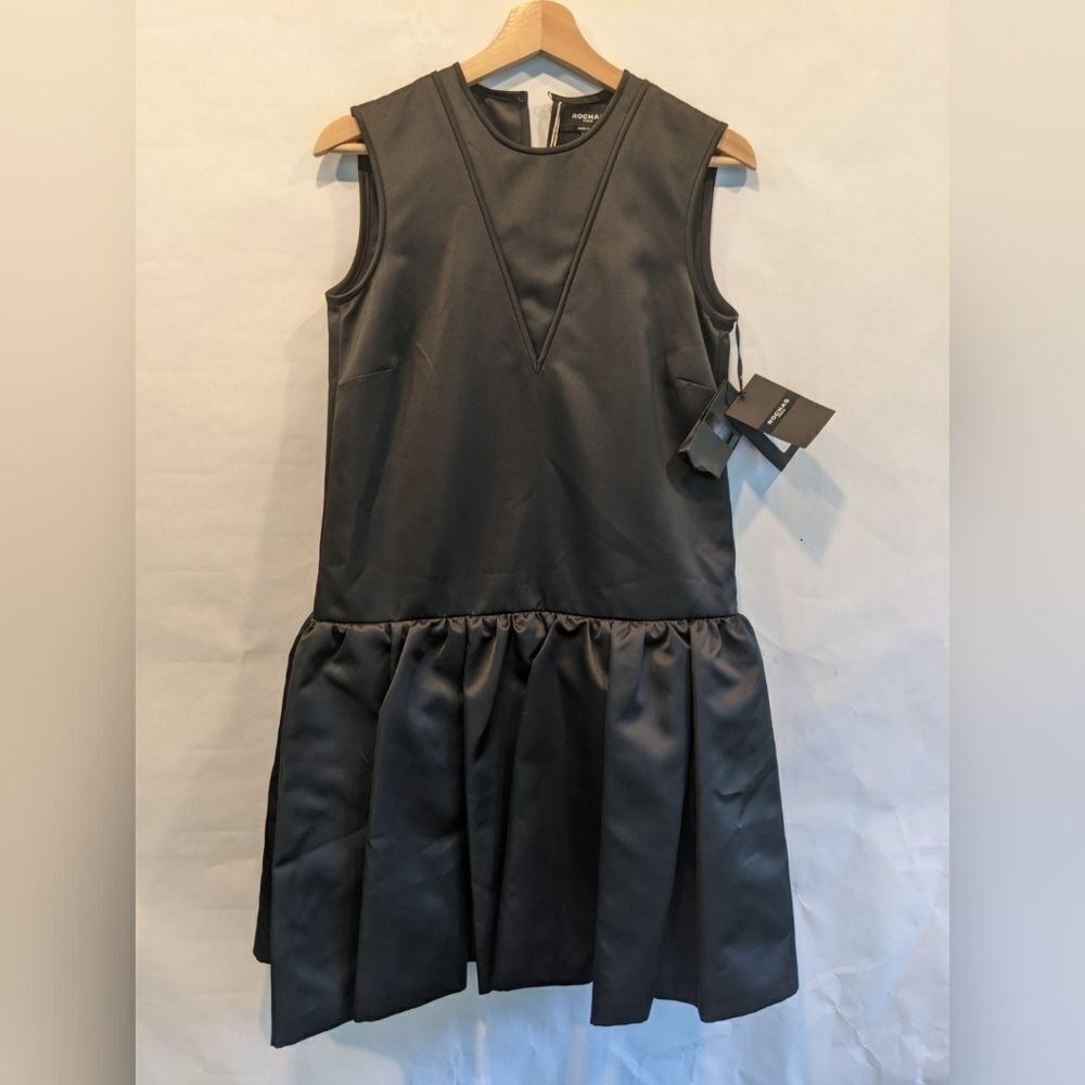 Rochas Paris taffeta black dress 2(38) BNWT